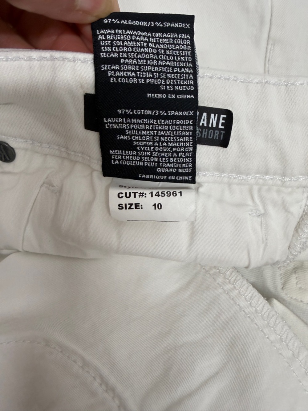 Kut from the Kloth “Jane” High Rise Jean Shorts Women’s 10 White - Picture 5 of 9